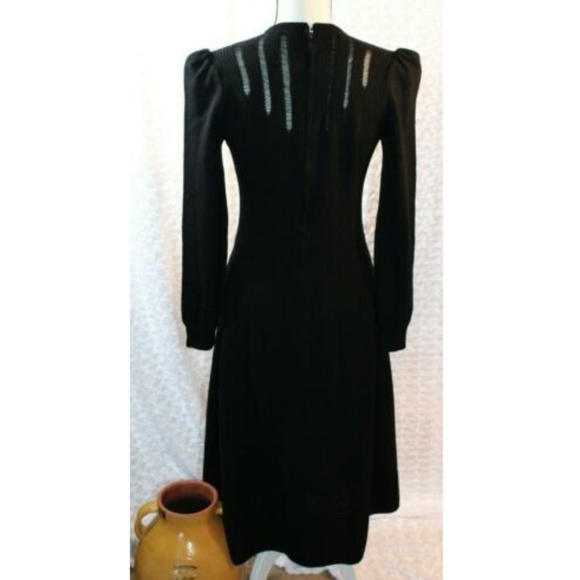 St John for Lillie Rubin Vintage Black Puff Sleeve - Picture 3 of 7